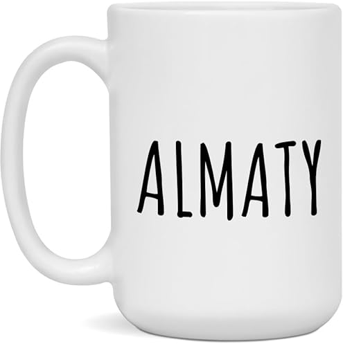 Almaty Ceramic Coffee Mug - White 15oz, Almaty