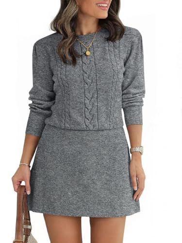 Saodimallsu Womens Fit and Flare Mini Sweater...