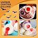 Apexy Eyeball Gummies - with Fruity Liquid Center Eyeball Candy for Halloween, Birthday, Trick Or Treat, Party Candy - Jelly Filled Gummies, Fat Free, Nut Free. 11.42oz (Color Eyeball)