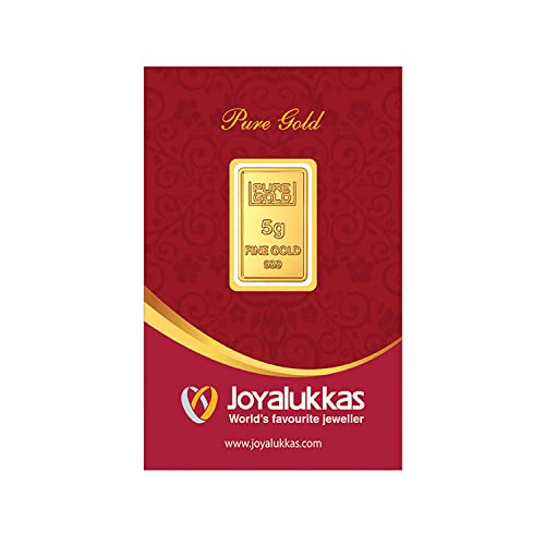 Joyalukkas Assayer Certified 5 gm, 24k (999) Yellow Gold Precious Bar - Image 3