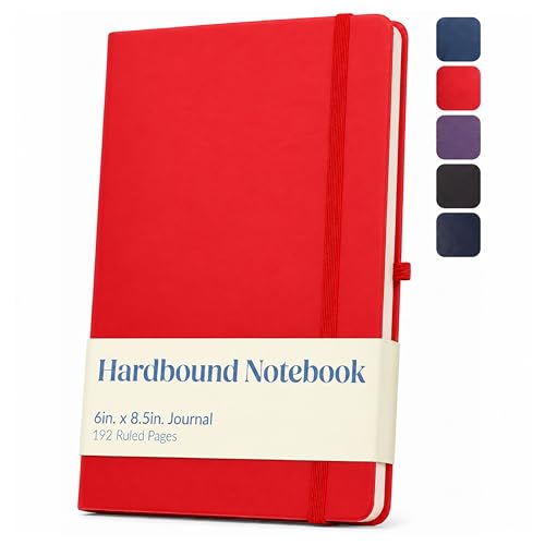 Carnet de notes Cool Jazz Eccolo rouge 15,2x20,3 cm de qualité supérieure