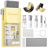 Tassmpitor Laptop Screen Keyboard Cleaner Kit, All in 1 Electronics Cleaning Tool for MacBook iPad iPhone Pro Cell Phone, Brush Tool for Tablet, Computer, PC Monitor,TV Camera Lens with Patent, Yellow