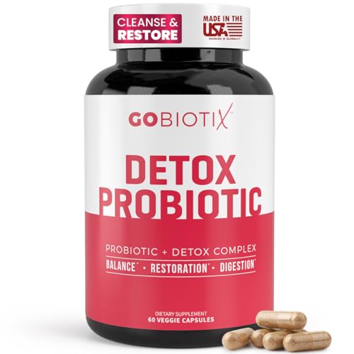 GOBIOTIX Detox Probiotic Supplement for Digestive Health - Milk Thistle, Turmeric, and Dandelion...
