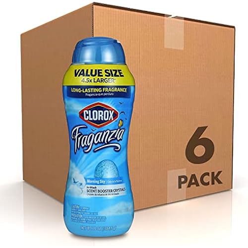 Clorox Fraganzia Scent Booster Crystals, Morning Sky, 70 Oz Bottle, 6-Pack
