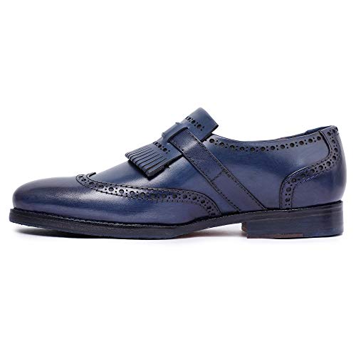 Image of Lethato Men's Wingtip Brogue Kiltie Monk Strap Loafer Dress Shoes