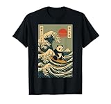 Panda Surfing Japanese T-Shirt
