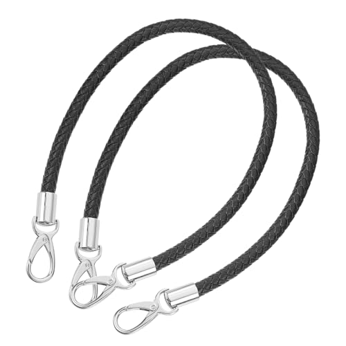 Sangle de sac à main en cuir tressé PU de 60cm avec boucles d'argent par QUARKZMAN