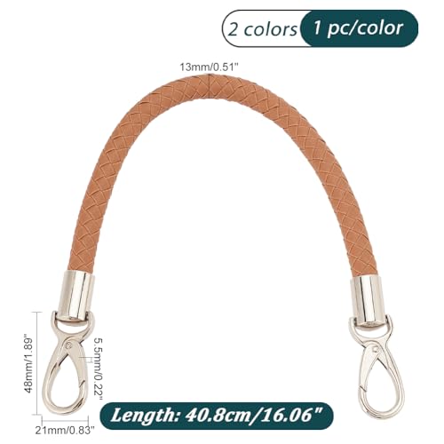 PH PandaHall 2pcs Braided Purse Straps - Image 2