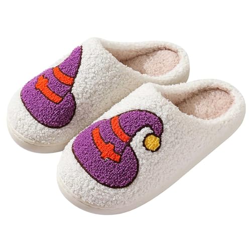 Slippers for Women Men Non-Slip Cozy Fuzzy Slipper Plush Cute House Bedroom Shoes Winter Warm Fur Lined Slippers Indoor Outdoor Holiday Slip Ons