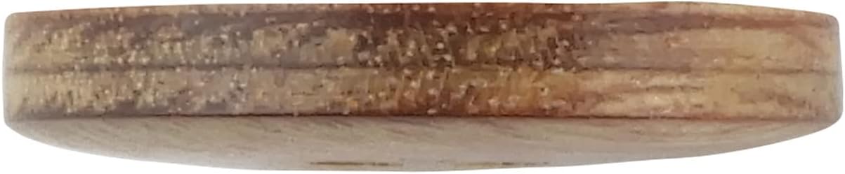 Kiyohara NWN180 Nauna Buttons, Wood Buttons, Plywood, Lines, 4 Holes, 6 Pieces, Diameter 0.6 inches (15 mm), Brown
