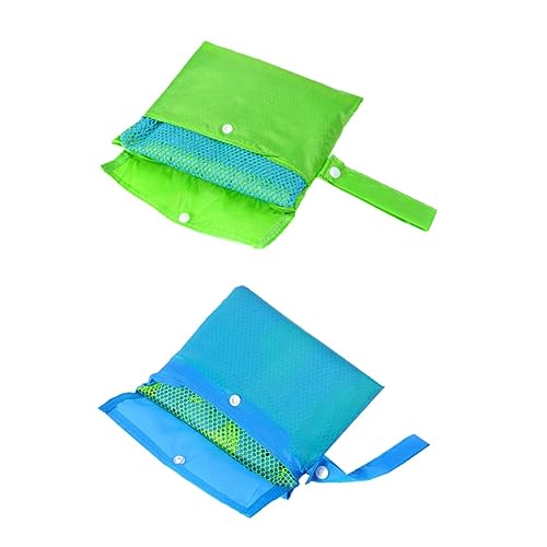 ibasenice 2 Piezas accesorios al aire libre mochila de malla para la playa totalizador carpa bolsa de herramientas bolsos de playa de malla bolsa de malla contenedor de juguetes de playa