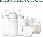 3 Pcs Travel Bottle Caps for Philips Avent Wide-Mouth Glass Plastic Baby Bottle Lids Cover Replacement