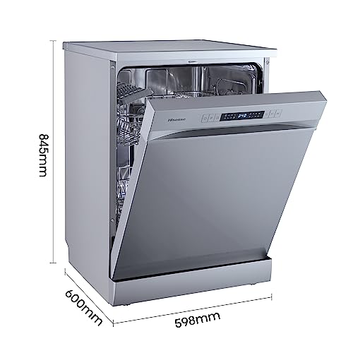 Miniatura 2 de Hisense Hs622e10x - Lavavajillas, Capacidad Para 13 Servicios, 60 Cm, Programa Eco, Silencioso, 2, Filtro Autolimpiable, Contador Digital, Libre Instalación, Inox