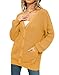 QUALFORT Women's 100% Cotton Cardigan Sweaters for Women Button Down Oversized Knit Outerwear with Pockets Sweater 2026 Trendy Mustard Medium