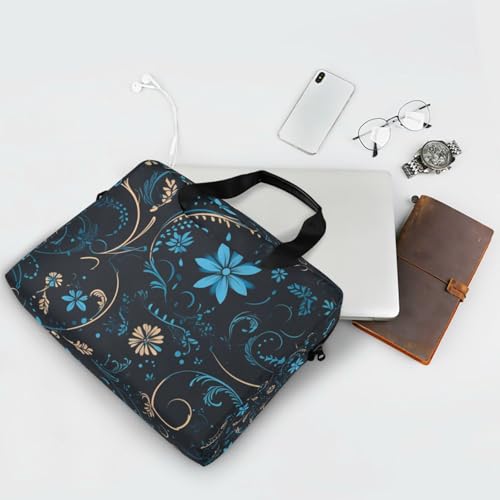 Maletín para portátil 15.6" con patrón floral turquesa miniatura 7