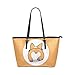 Produktbild Plsdx Netter Hund Hintern lustige Tier große Leder tragbare Top Griff Hand Totes Taschen kausale Handtaschen mit Reißverschluss Schulter Shopping Geldbörse Gepäck Veranstalter für Lady Girls Womens
