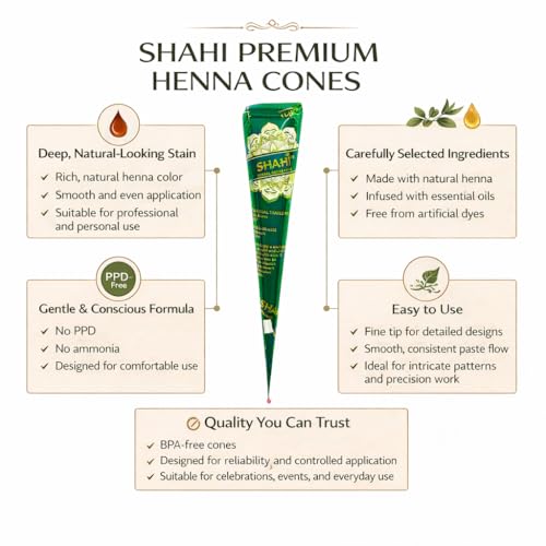 Shahi 4 Pack Henna Natural Listo para Usar 30g Conos miniatura 2