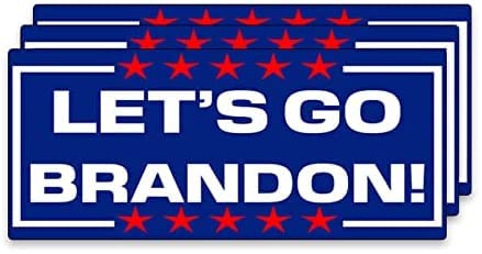 Let's GO Brandon Bumper Stickers 7"x3", 3 Pack Car Bumper Sticker Decal (A, 3 Pack)