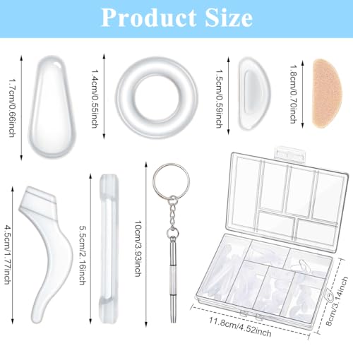 Image of MAYCREATE 50PCS Eyeglasses Retainers Sets, Silicone Anti-Slip Eyeglass Holder, Comfort Ear Grip Hooks Protectors for Spectacle Sunglasses Reading Glasses Eyewear