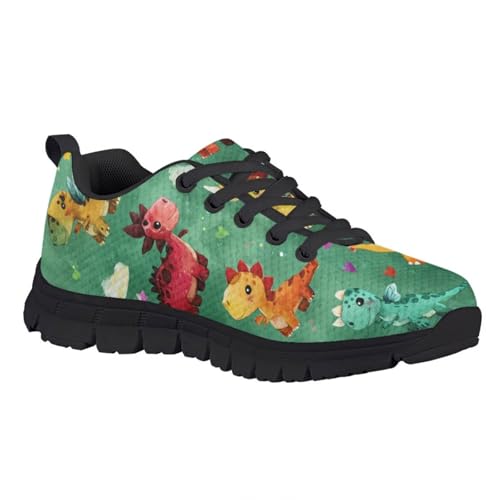 Ladybug Shoes for Girls Lightweight Kids Trainer Running Sneakers Lace Up Tennis Shoes Outdoor School Travel4