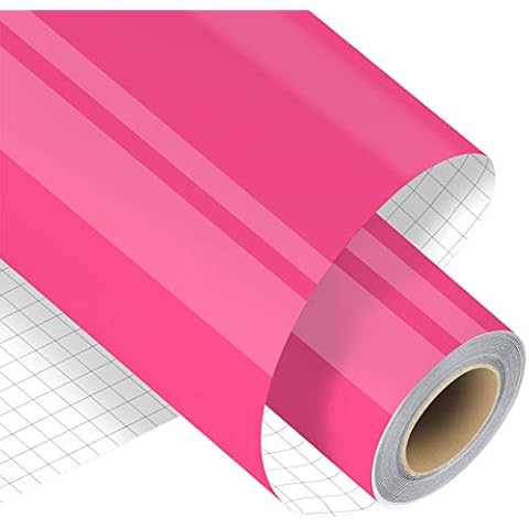 Madlie Cyclamen Permanent Adhesive Vinyl Roll - 12" x 15 FT Premium Permanent Vinyl for Craft，Signs, Scrapbooking,and Other Craft Cutters. Cover