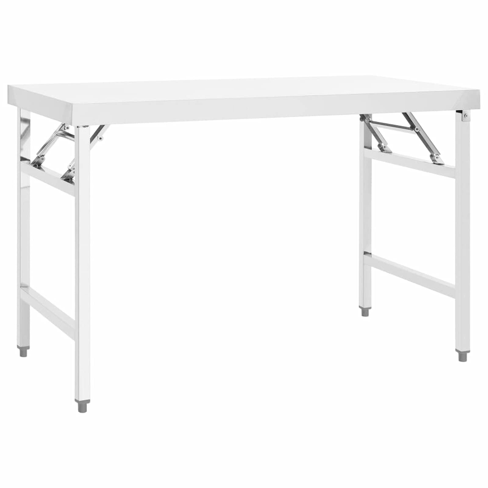 Tavolo da lavoro pieghevole, per preparazione cibo, 120x60x80 cm, acciaio inossidabile, tavolo cucina professionale for ristoranti, scuole, cucine commerciali