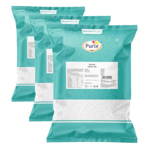 Image of Purix Belgian Waffle Mix - 1 Kg (Pack of 3)