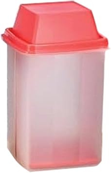 QOXEZY Plastic Food Storage Jar With Strainer for Kimchi, Pickles, Olives, Container for Fermenting and Organizing Brined Foods, No-BPA, Easy Open Lid, Compact Space-Savingpink
