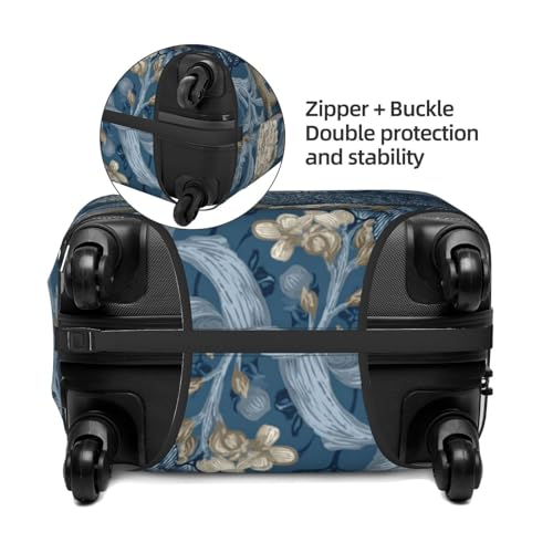 Owl Perched On Branch Elastic Travel Luggage Covers Dustproof Scratch-Resistant Suitcase Protector Fit 22-24 Inch2