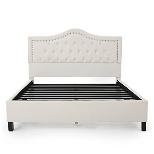 Christopher Knight Home Ckh Fully Upholstered Bed Set, Queen, Ivory #TOP22