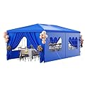 SEALAMB 10x20ft Party Canopy Tent, Durable Waterproof Large Tents for Parties, Outdoor Patio Gazebo Canopy Tents with 6 Removable Sidewalls for Wedding, Birthday, Backyard, Garden
