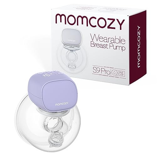 Image of Momcozy Hands Free Breast Pump S9 Pro Updated, Wearable Breast Pump of Longer Battery Life & LED Display, Portable Electric Breast Pump with 2 Modes & 9 Levels - 24mm, 1 Pack Purple