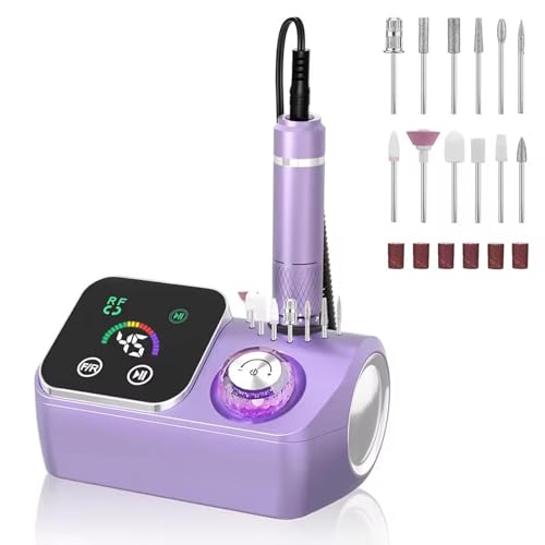 xiaojuandm Nail Drill Electric File, Professional Nail Drill Kit, 45000RPM