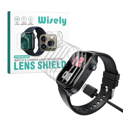 Image of Wisely |5pcs| Screen Guard Protector Compatible For Boat Storm Call 4 Smartwatch |1.96 inch| Bubble Free, HD Clear, Full Cover, Easy installation kit