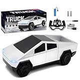 Yostyle Carro de Control Remoto, Coche Control Remoto con Luz de Carcasa de Aleación, 2,4 GHz Cybertruck Vehículo de...
