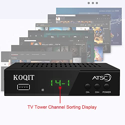 image for Digital TV Converter Box, Free QAM ATSC Cable Tv Receiver KOQIT OTA TV