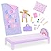 Glitter Girls – 14-Inch Fashion Doll – Pink Hair & Violet Eyes – Fluffy, Multicolored Onesie – Bed & Accessories - 3+ Years – Rafa & Bedtime Playset