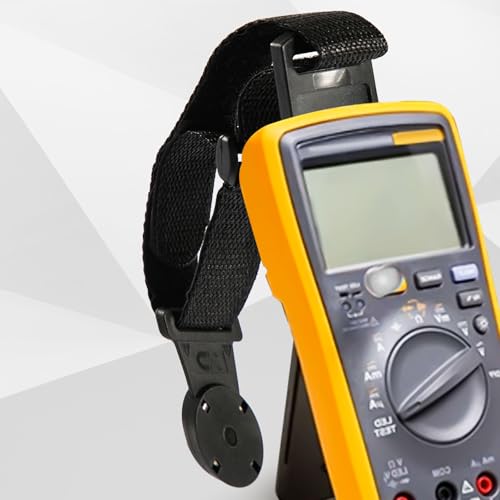 Magnetisches Riemenset, Aufhängeschlaufen Magnetaufhänger Set Aufhängeset Zubehör für Digitalmultimeter (Schwarz)