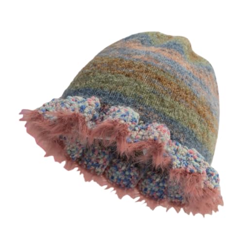 [�ؒ�] �����p�����j�҂݃o�P�b�g�n�b�g �L���[�g�ŃJ���t���ȃX�g���C�v�j�b�g�X �{�w�~�A���T�}�[�r�[�j�[ �t�@�W�[�t�����̃f�B�e�[�� (Free Size,�_�[�N���b�h)