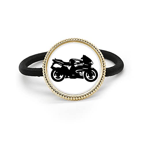Tocado de goma con motocicleta mecánica negra para lucir estilo motero en ruta y ciudad