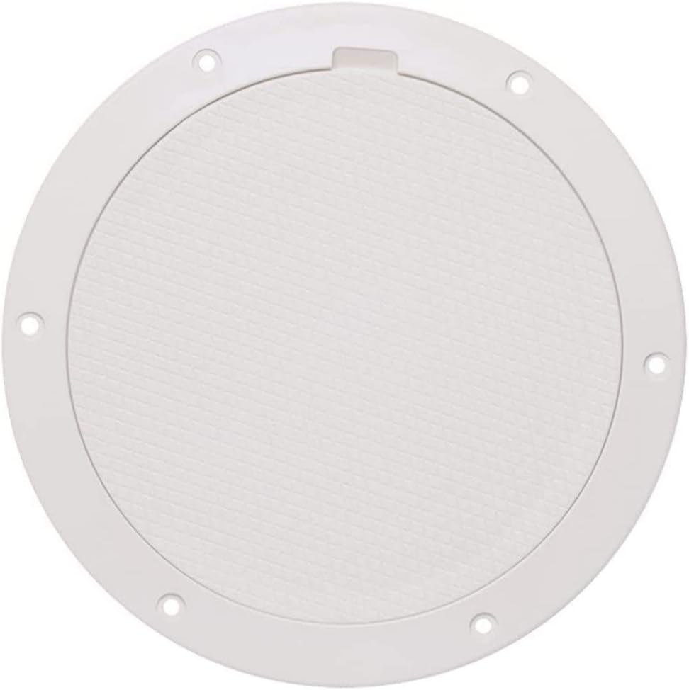 Beckson DP85-W Pry-Out Deck Plate, 1 Pack, 8''