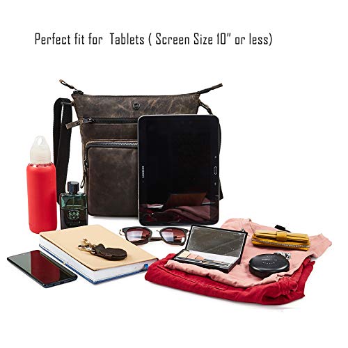 Image of Crossbody Bags for Women Genuine Leather Purse Handmade Vintage Shoulder Bag Crossover Pocketbook Adjustable Strap | Handmade