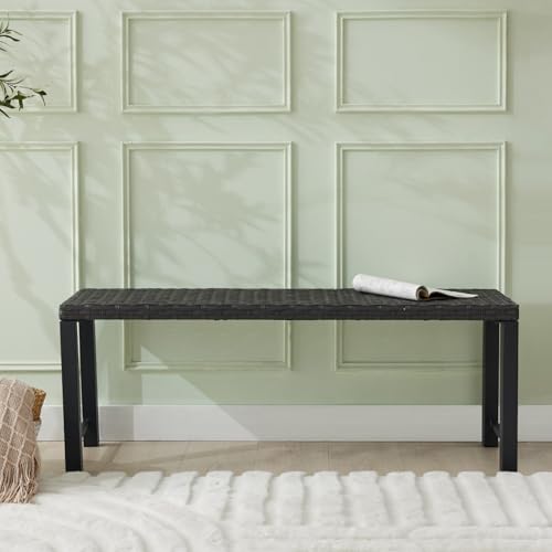 Hanamako Outdoor Rattan Backless Bench