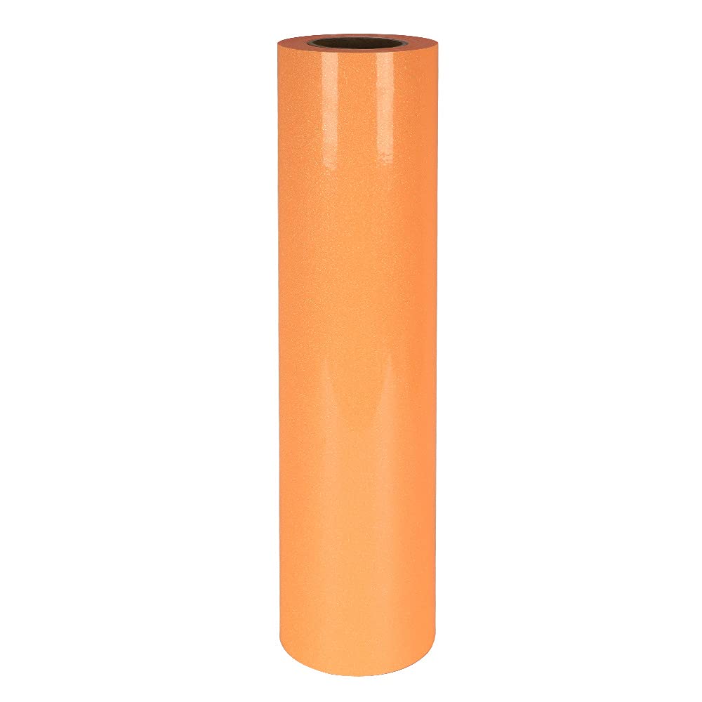NewL Glow in the Dark Heat Transfer Vinyl HTV T-Shirt 30cm x 150cm Roll Iron Heat Press (Orange)