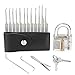Produktbild GHB Lockpicking Lockpick set Professionelles 15-teiliges Pick-Set Schlossknacken Schlüssel Extractor Werkzeug + Transparente Übungs-Vorhängeschlösser für Schlosserei