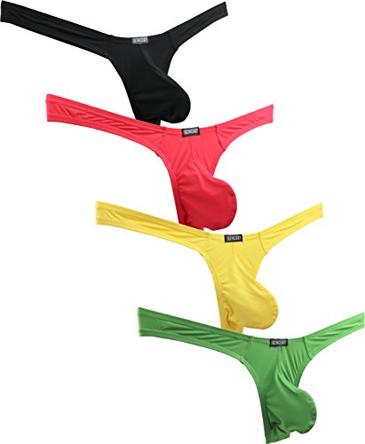 iKingsky Men's Pouch Thong Underwear Sexy T-Back Mens Under Panties