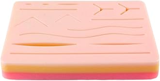 Suture Practice Pad with 14 Pre-Cut Wounds 3 Layers for Medical Dental Student