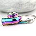 maycom Creative Sleeve Spinning Turbo Turbine Turbocharger Keychain Key Chain Ring Keyring Keyfob (Neo Rainbow)