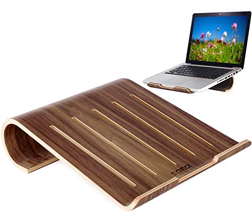 ClothHouse Samdi Wooden Laptop Stand Riser,Ventilated Tilt Laptop Mounts with Anti-Slip Design for Notebook PC Air Macbook Pro Imac And Other Laptop Size 12-17 Inch