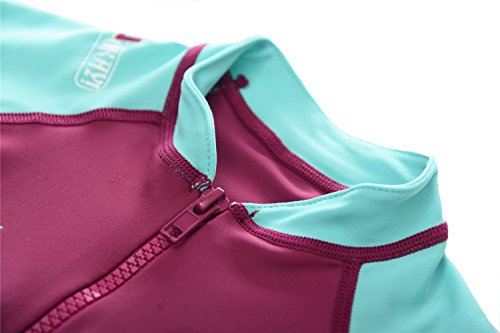 M2C X-Manta Girls Full Body Swimwear Upf 50+ Uv Sun Protective One-Piece Rose 4T #TOP2